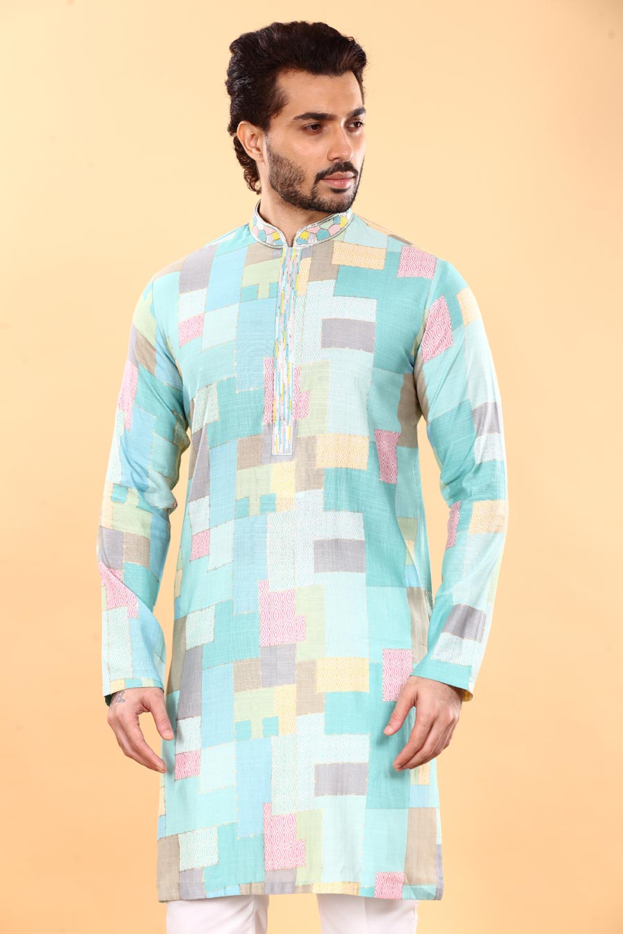 Aqua Green & Blue Allure Kurta Set