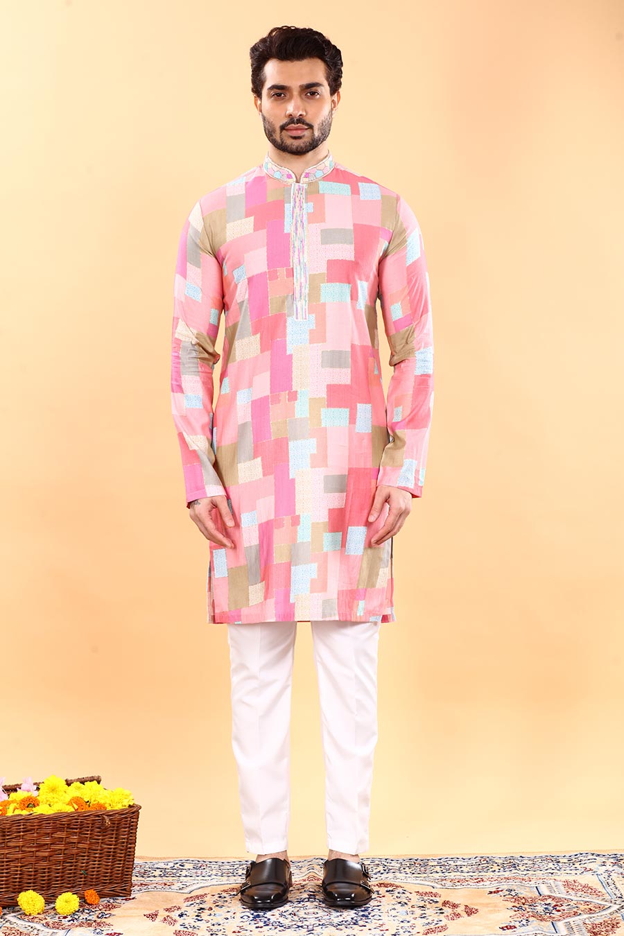 Pink Printed Allure Kurta Set