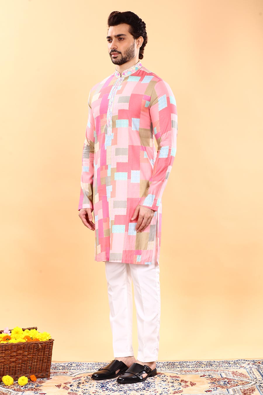 Pink Printed Allure Kurta Set