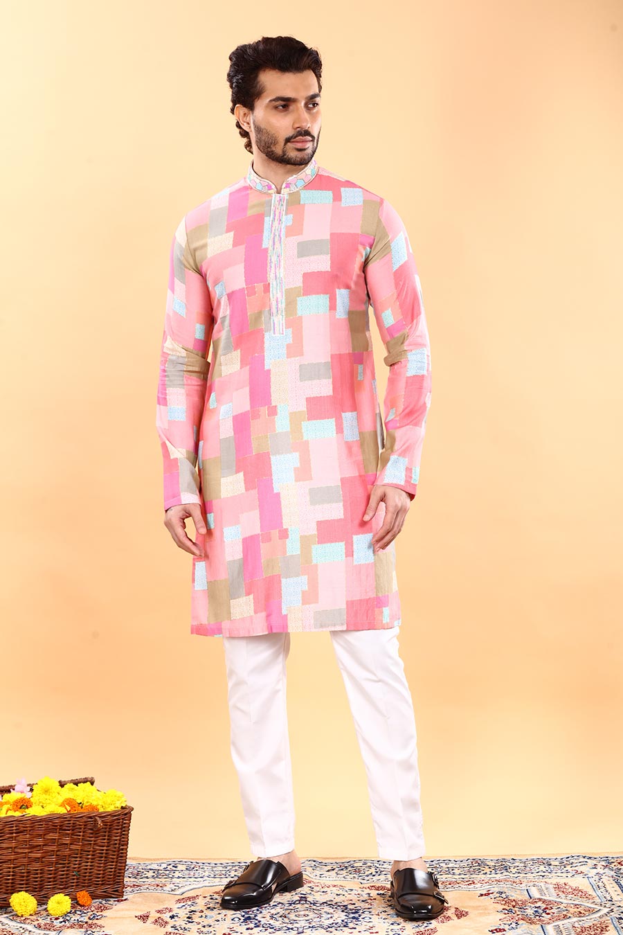 Pink Printed Allure Kurta Set