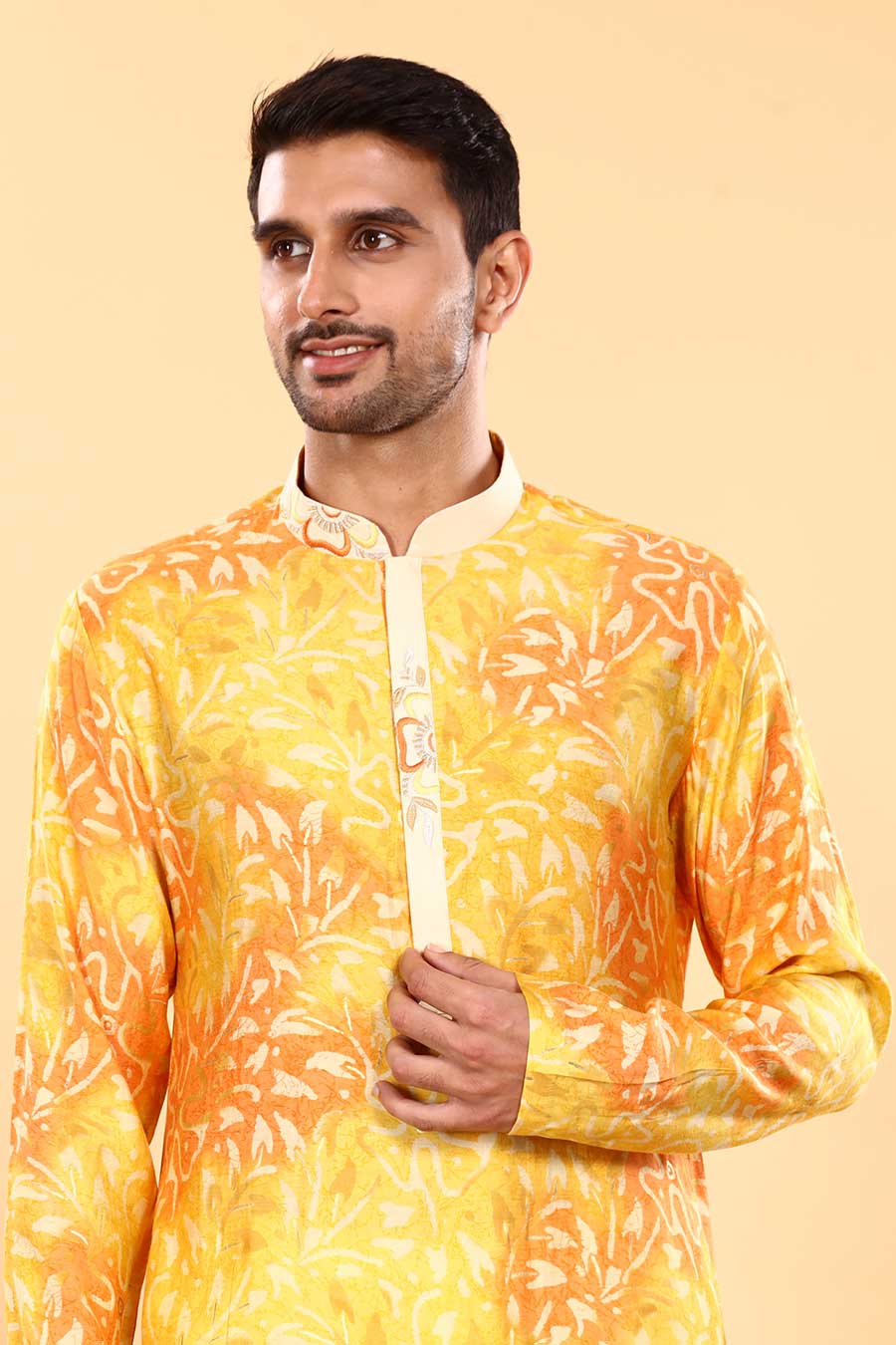 Yellow Paradise Elegance Printed Kurta Set