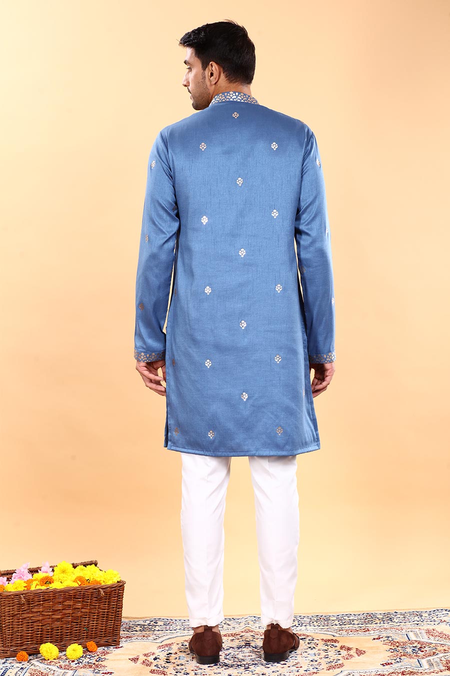 Blue Cobalt Embroidered Kurta Set