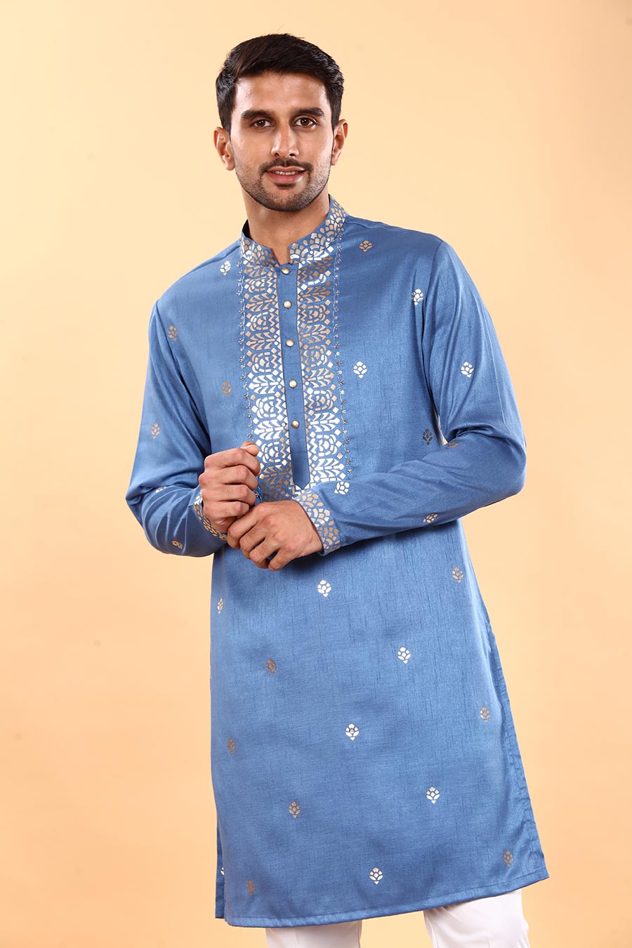 Blue Cobalt Embroidered Kurta Set