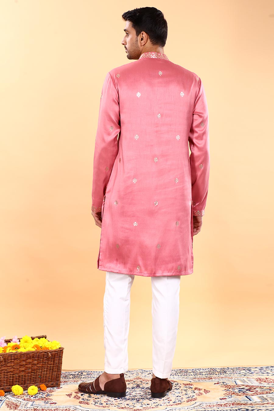 Pink Orchid Oasis Embroidered Kurta Set