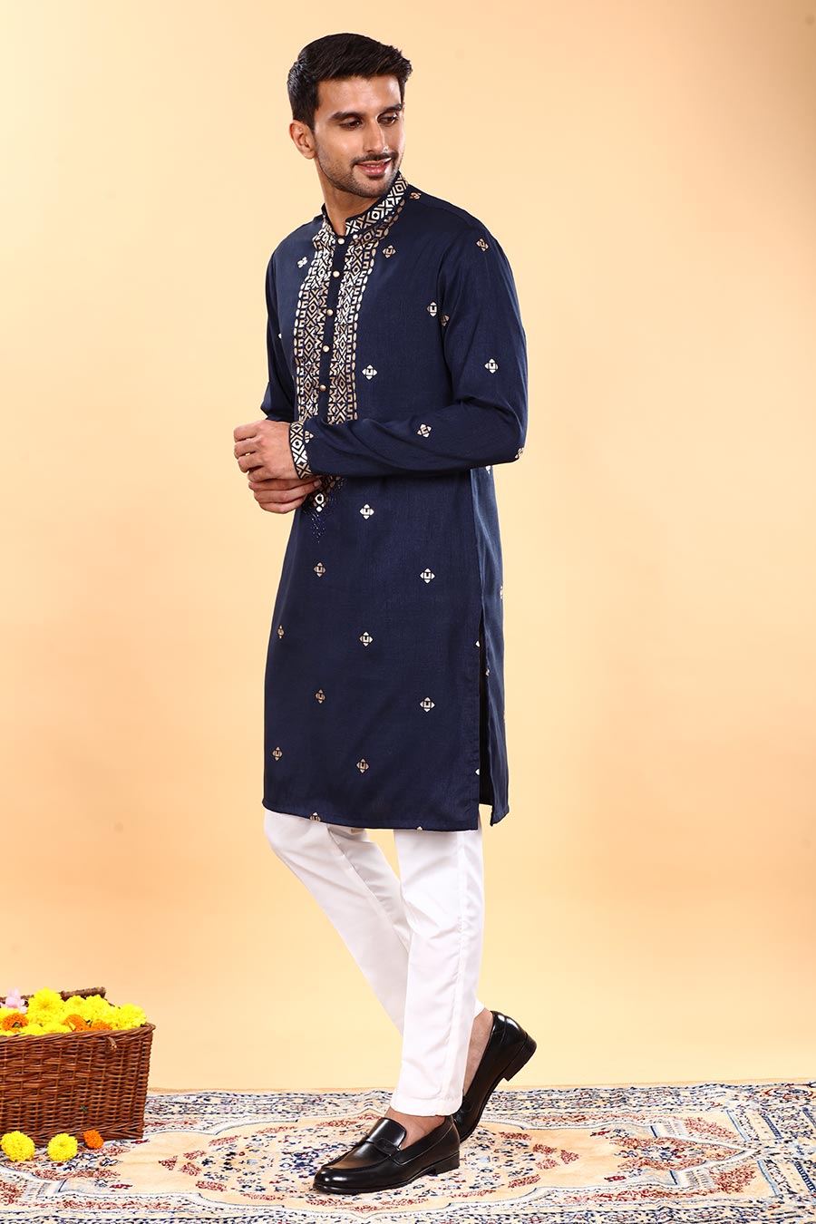 Navy Blue Mariner Kurta Set