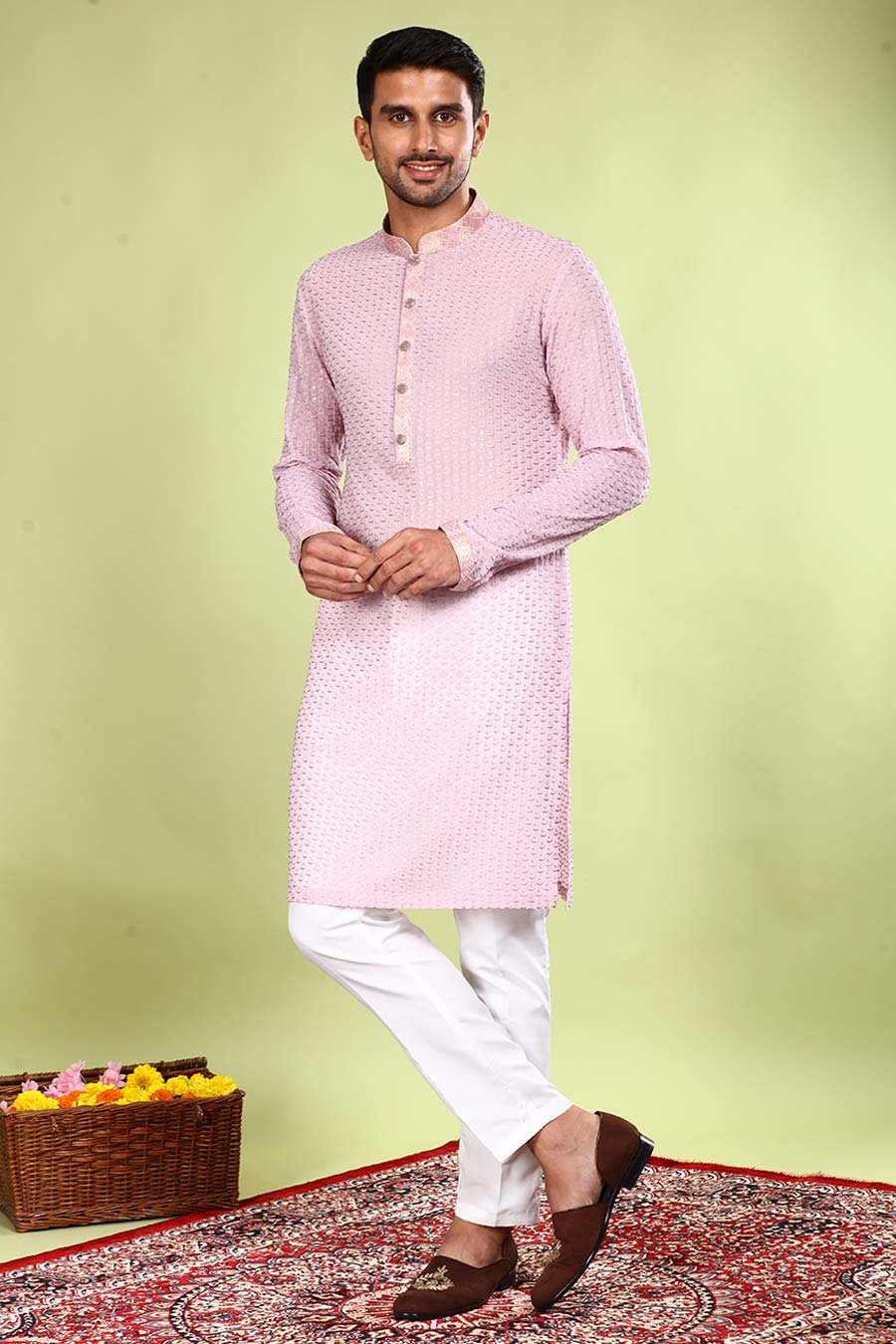 Lavender Paradise Kurta Set With Dupatta