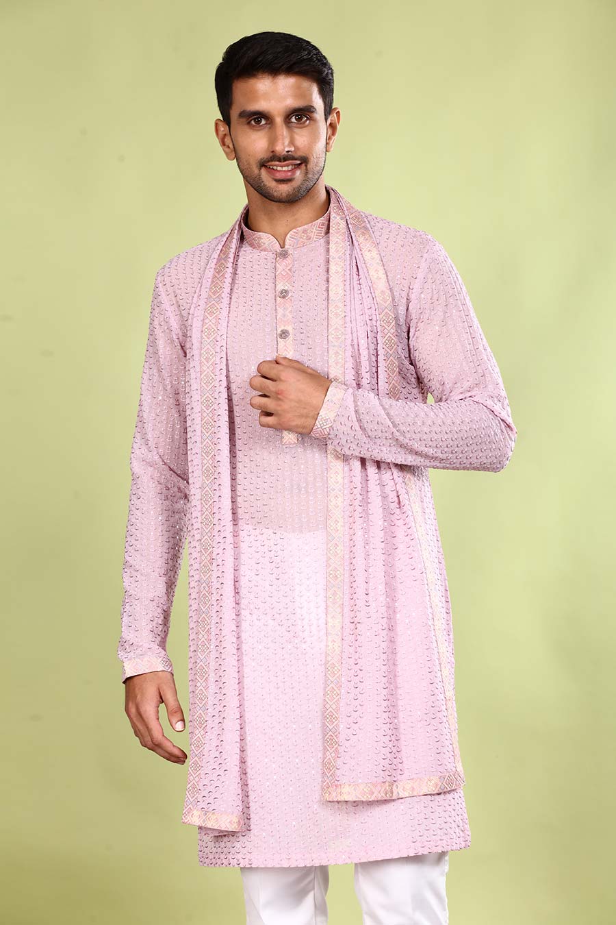 Lavender Paradise Kurta Set With Dupatta