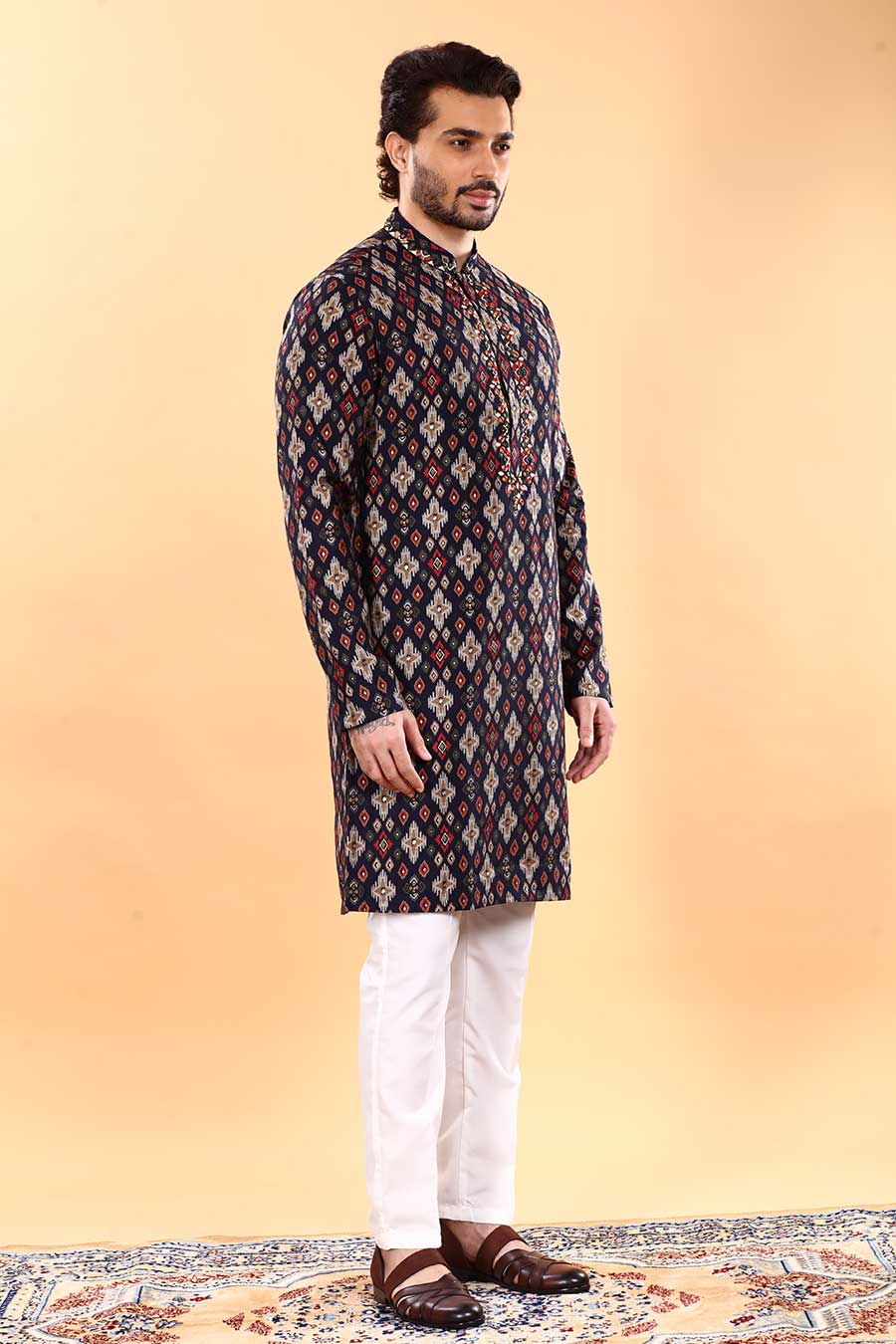 Navy Blue Ethnic Elegance Kurta Set