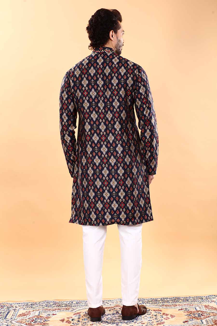 Navy Blue Ethnic Elegance Kurta Set