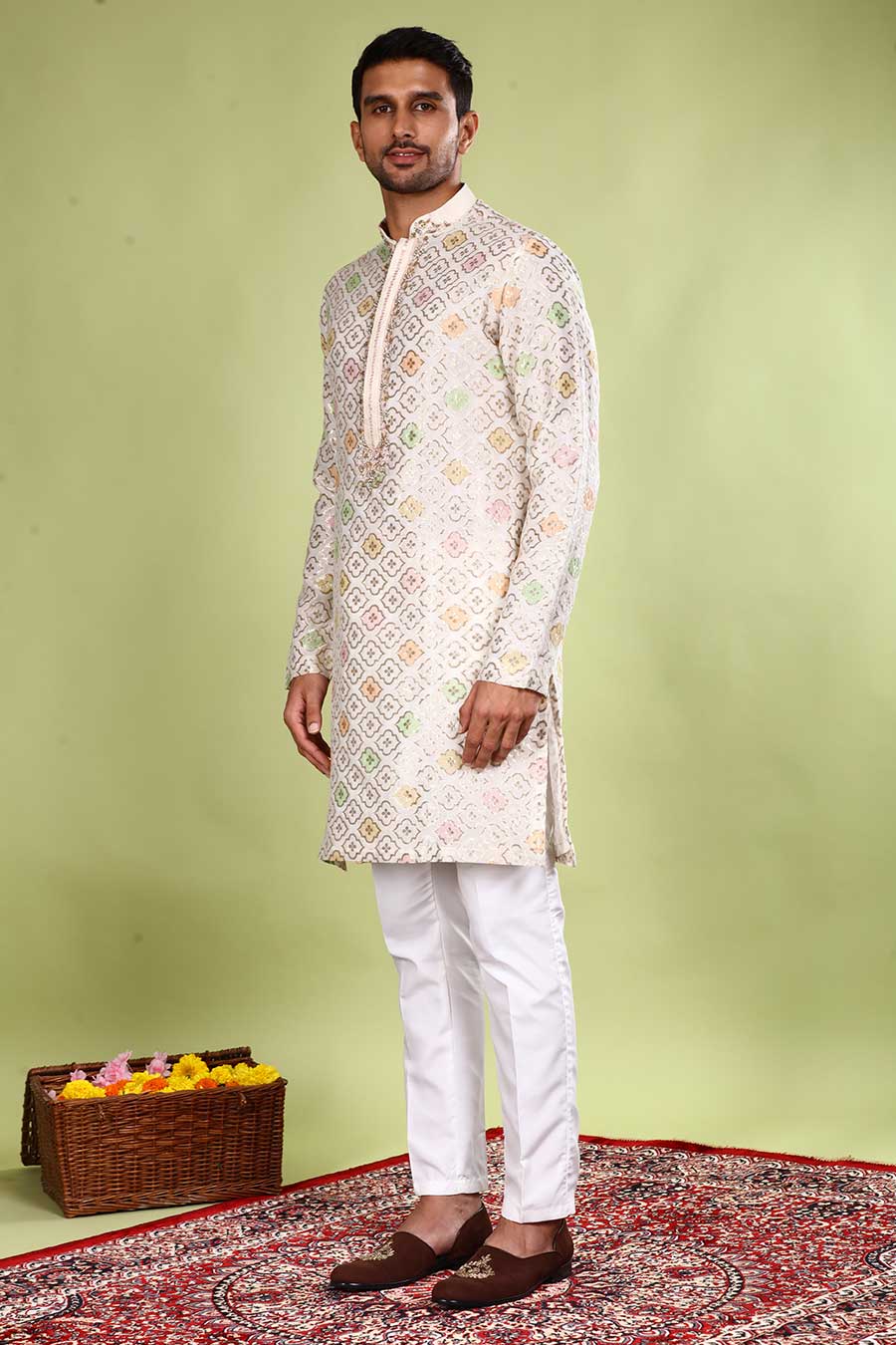 Ivory Magic Embroidered Kurta Set