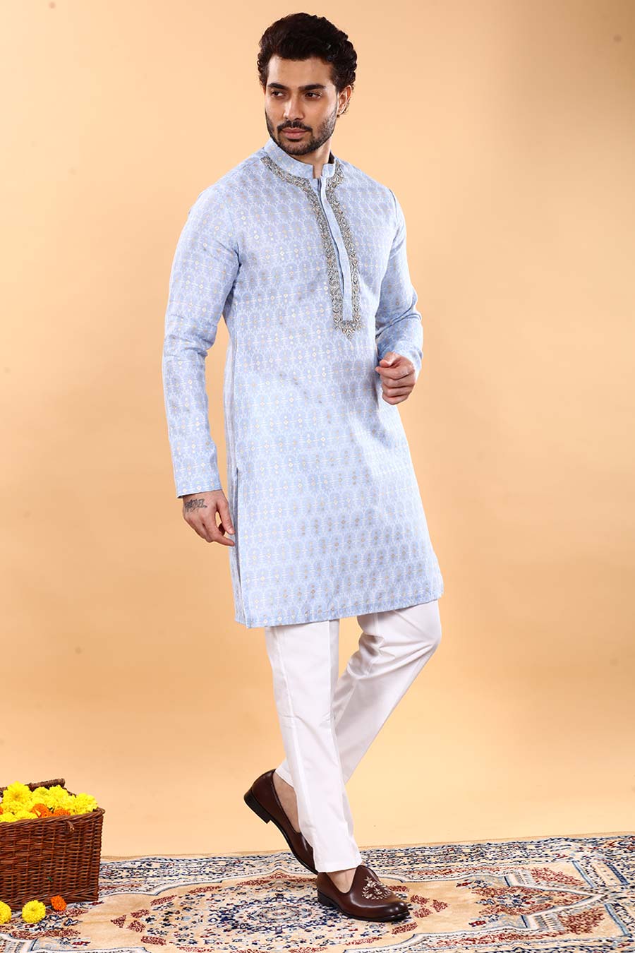 Blue Zardosi Zest Kurta Set