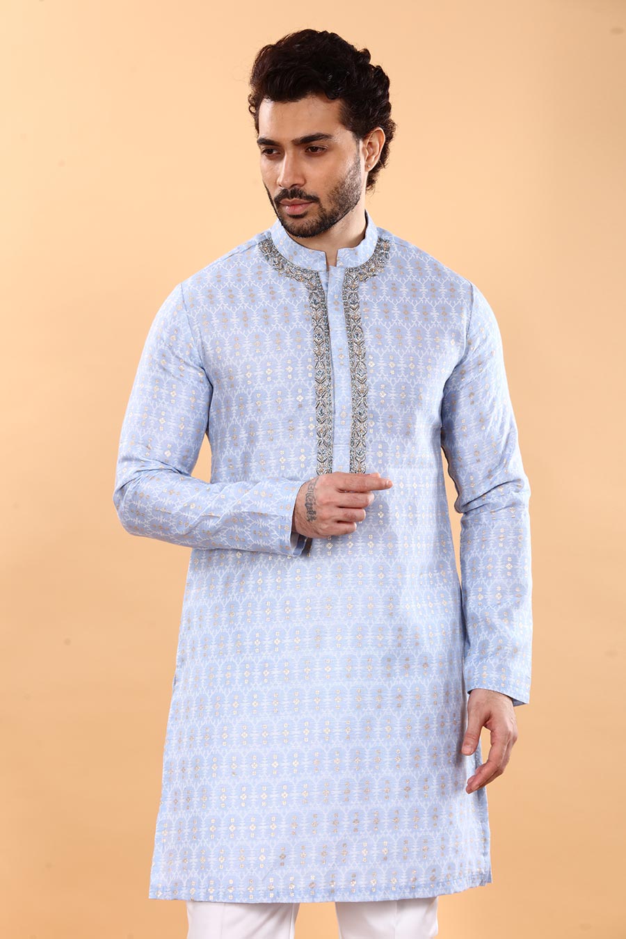 Blue Zardosi Zest Kurta Set