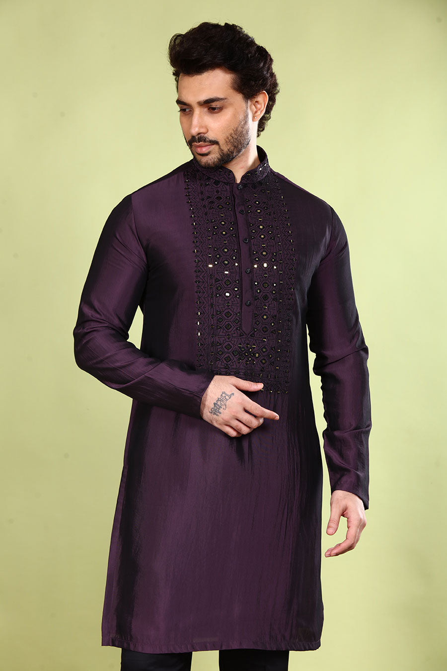 Purple Envy Embroidered Kurta Set