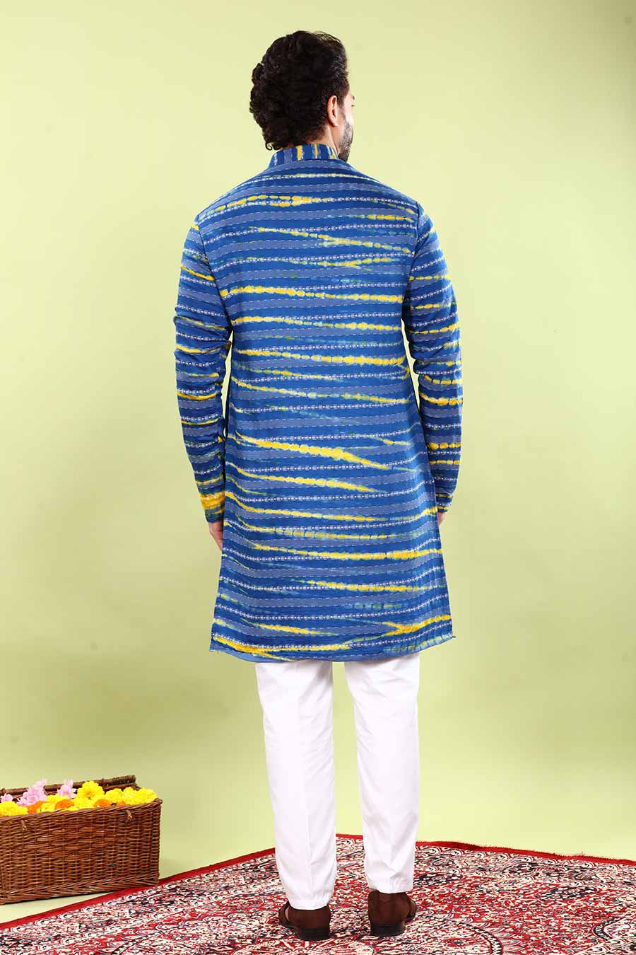 Blue Tie-Dyed Kurta Set