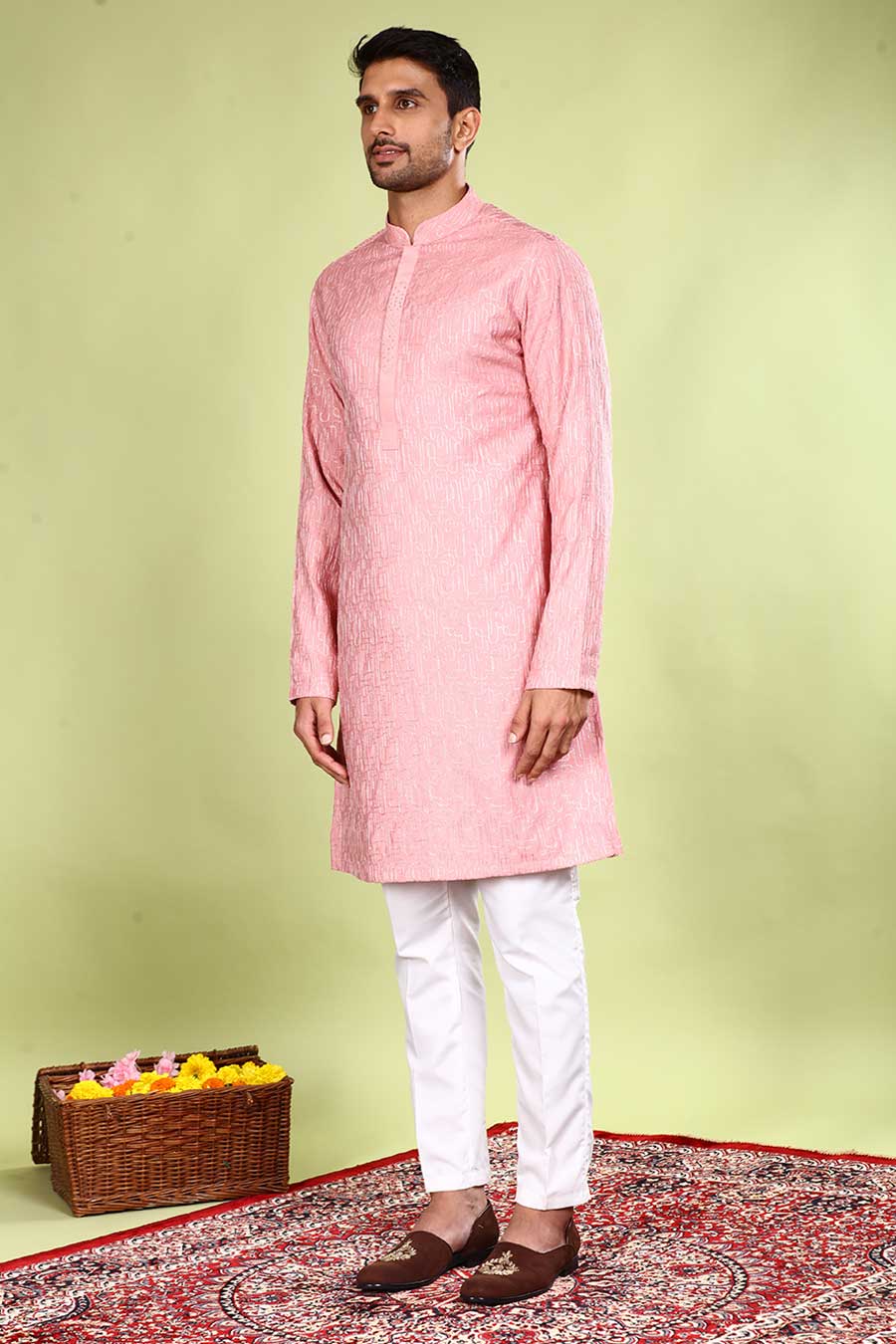 Peach Majestic Kurta Set