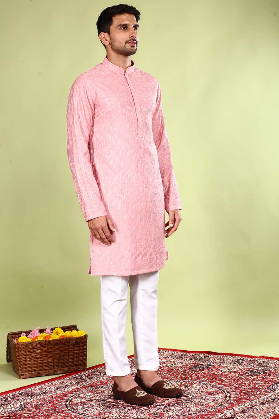 Peach Majestic Kurta Set