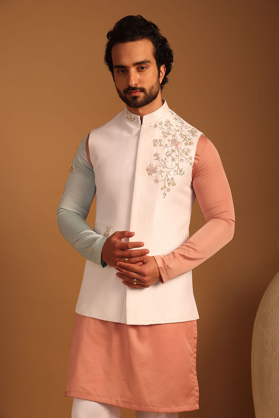 Old Rose Bandi kurta Set