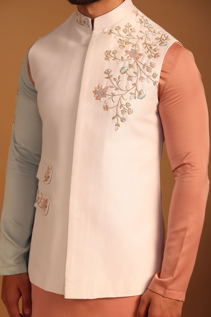 Old Rose Bandi kurta Set