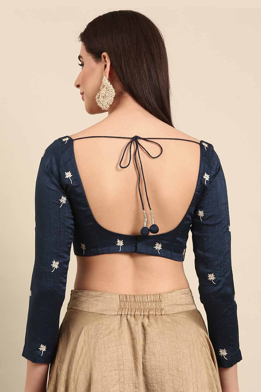 Blue Embroidered Blouse