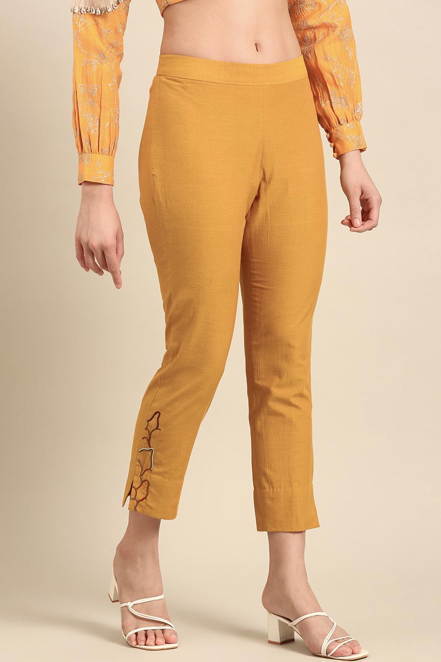 Mustard Straight-Cut Pant