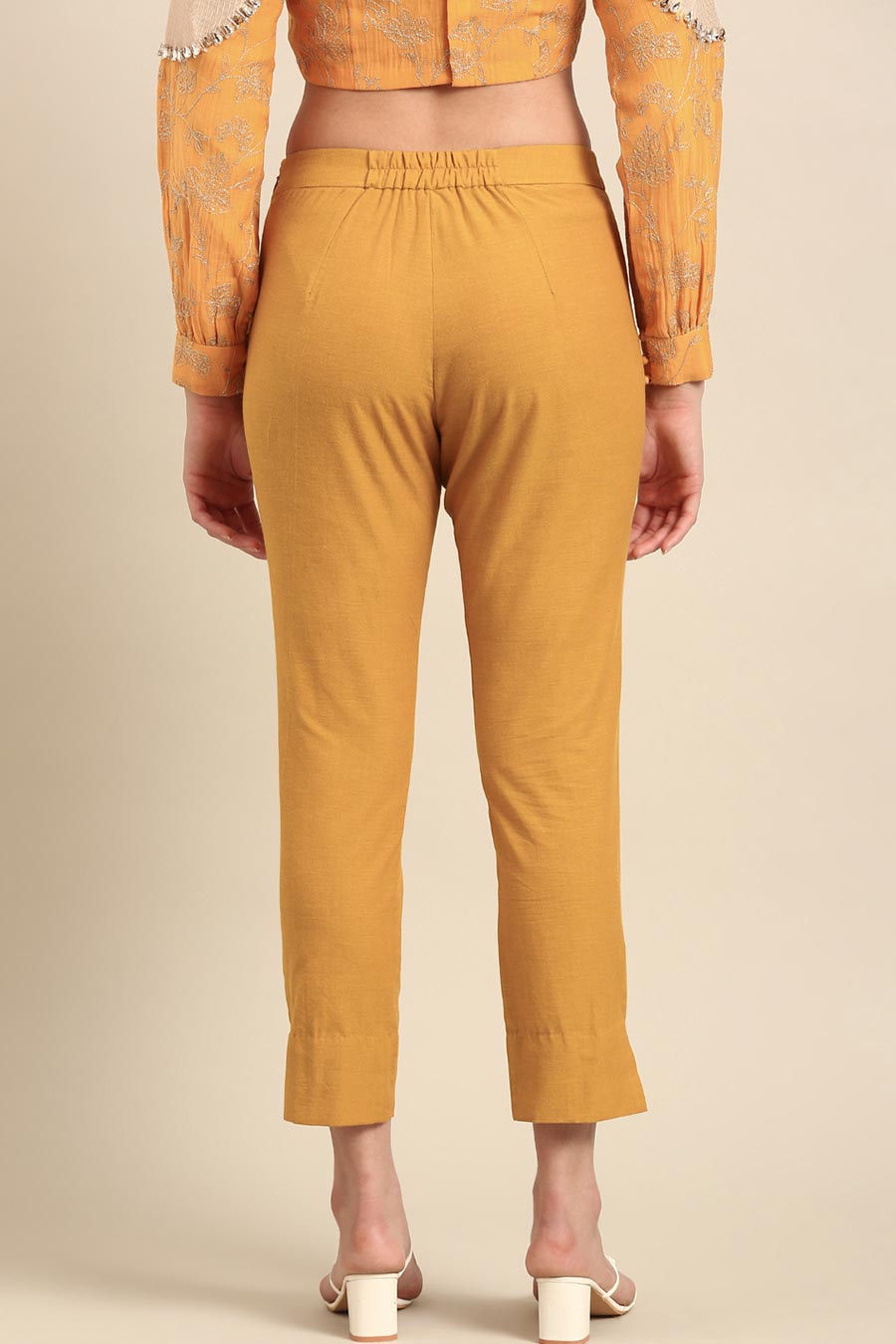 Mustard Straight-Cut Pant