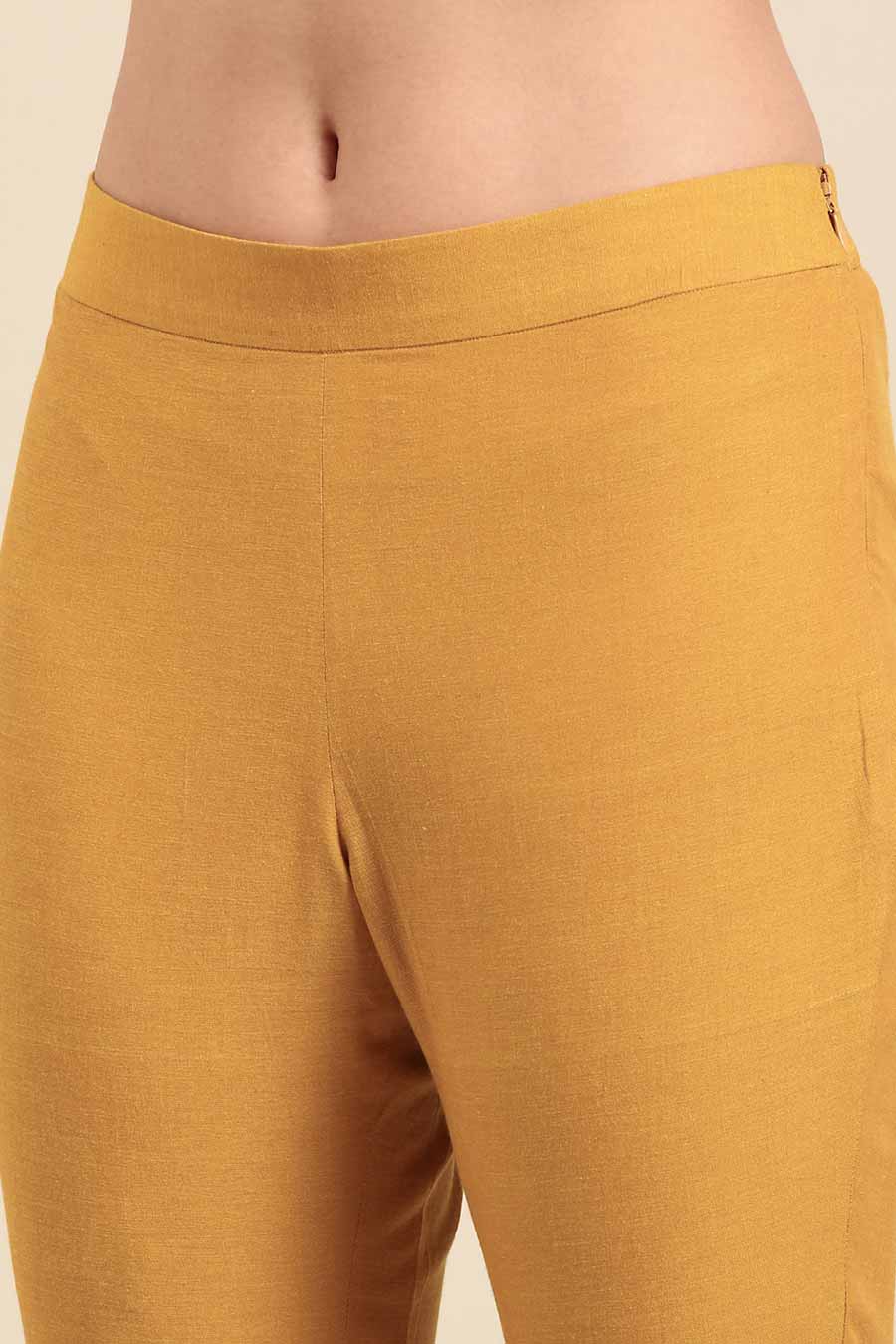 Mustard Straight-Cut Pant