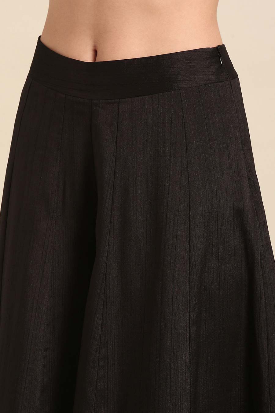 Black Embroidered Palazzo Pant