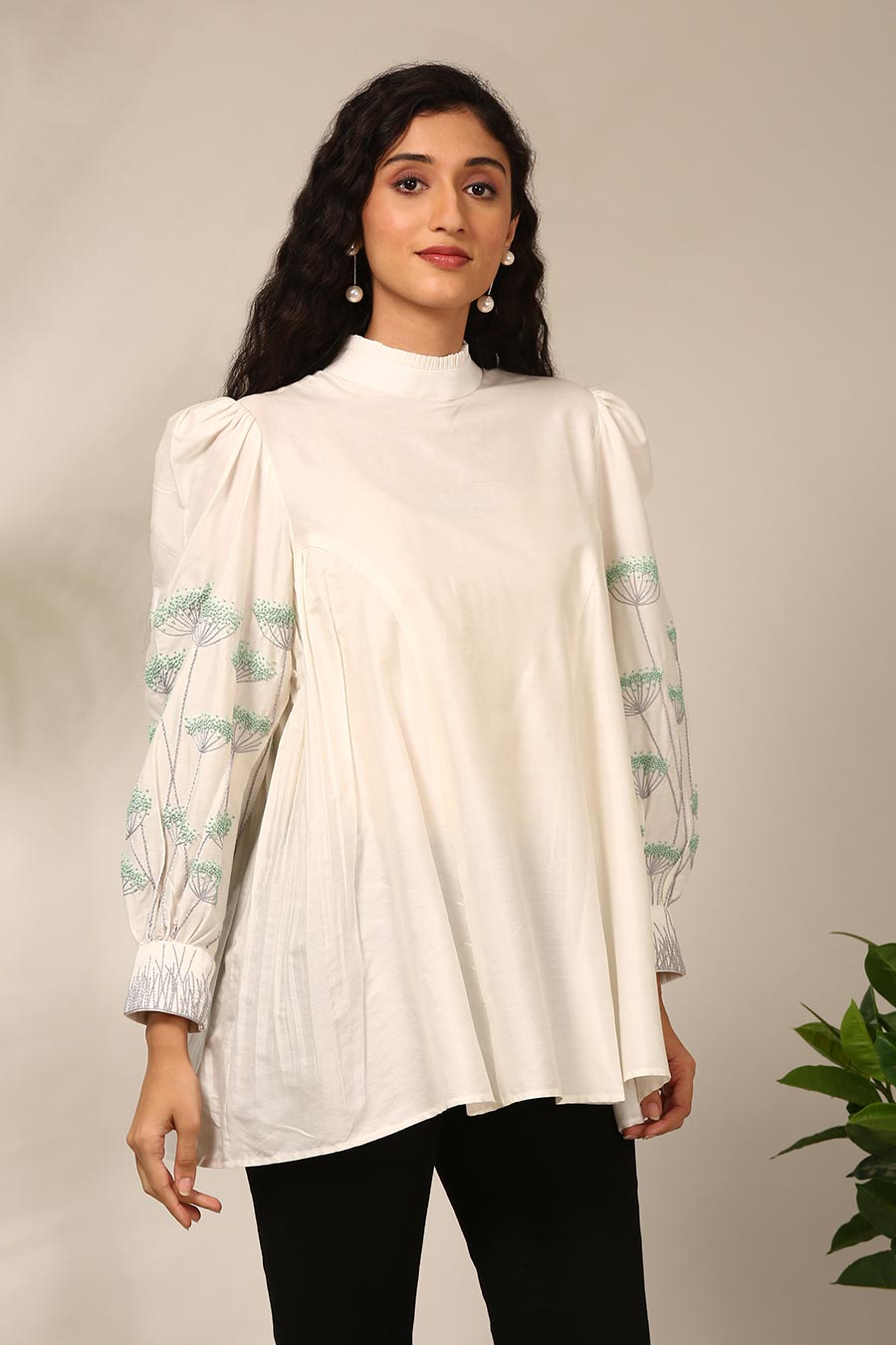 Ivory Embroidered Top