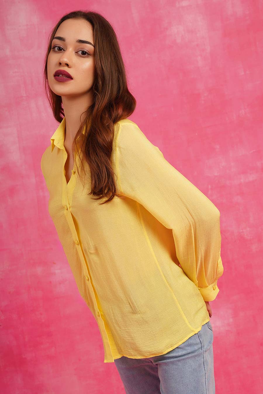 Yellow Viscose Shirt