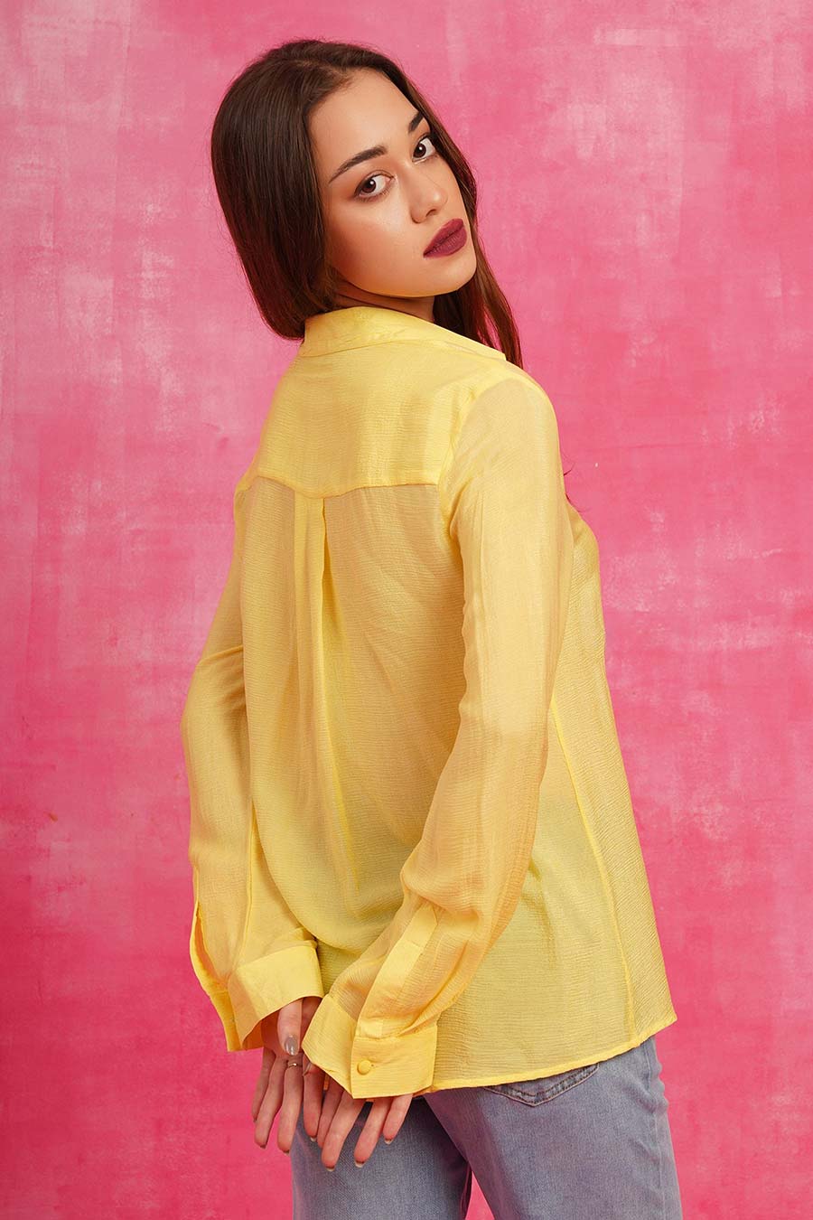 Yellow Viscose Shirt