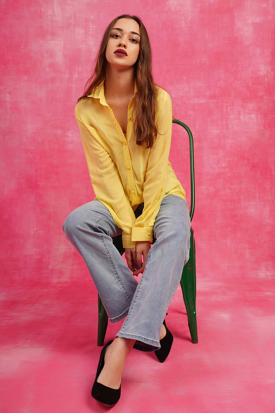 Yellow Viscose Shirt