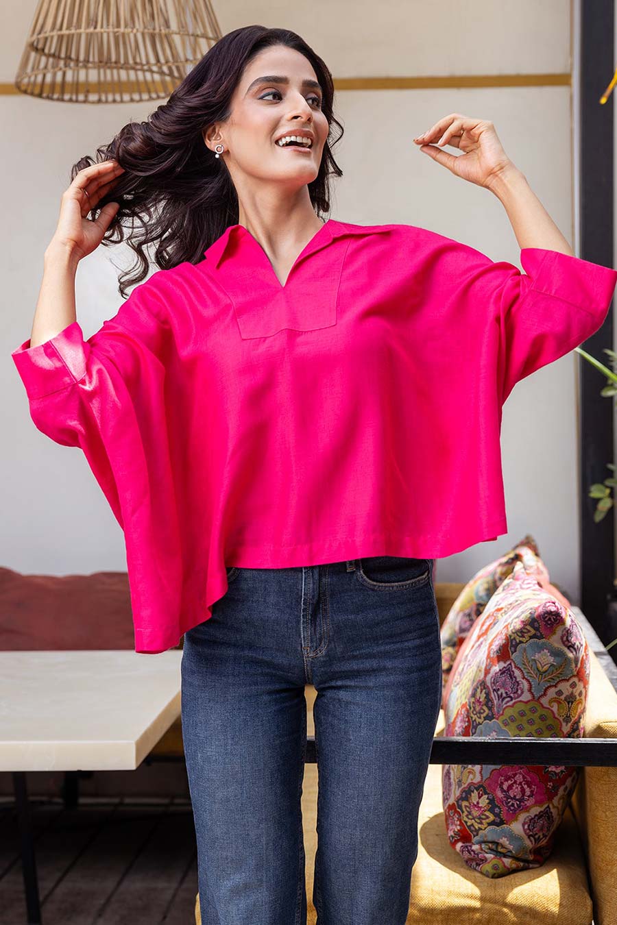 Pink Kaftan Top