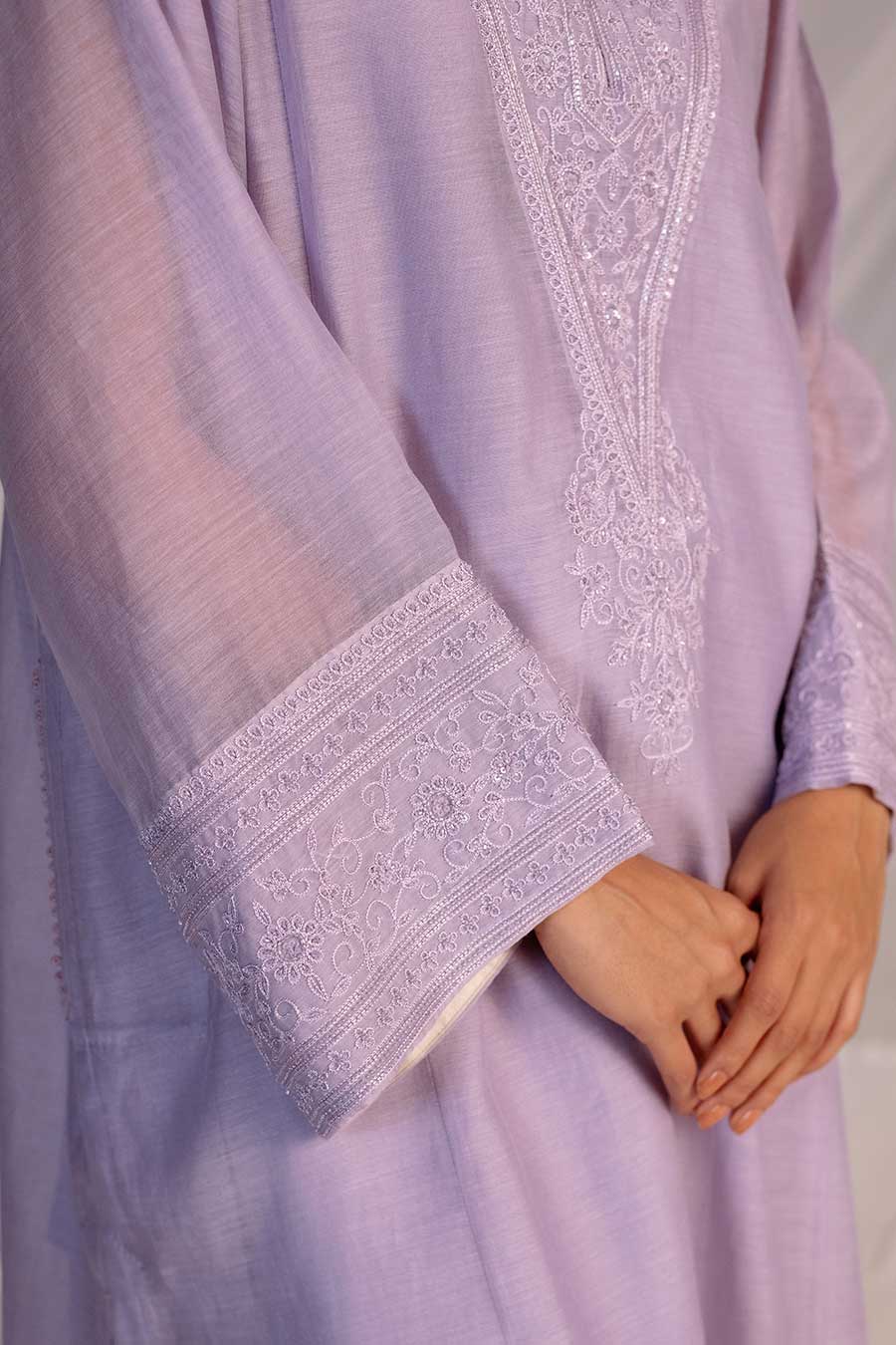 Violet Embroidered Kurta & Pant Set