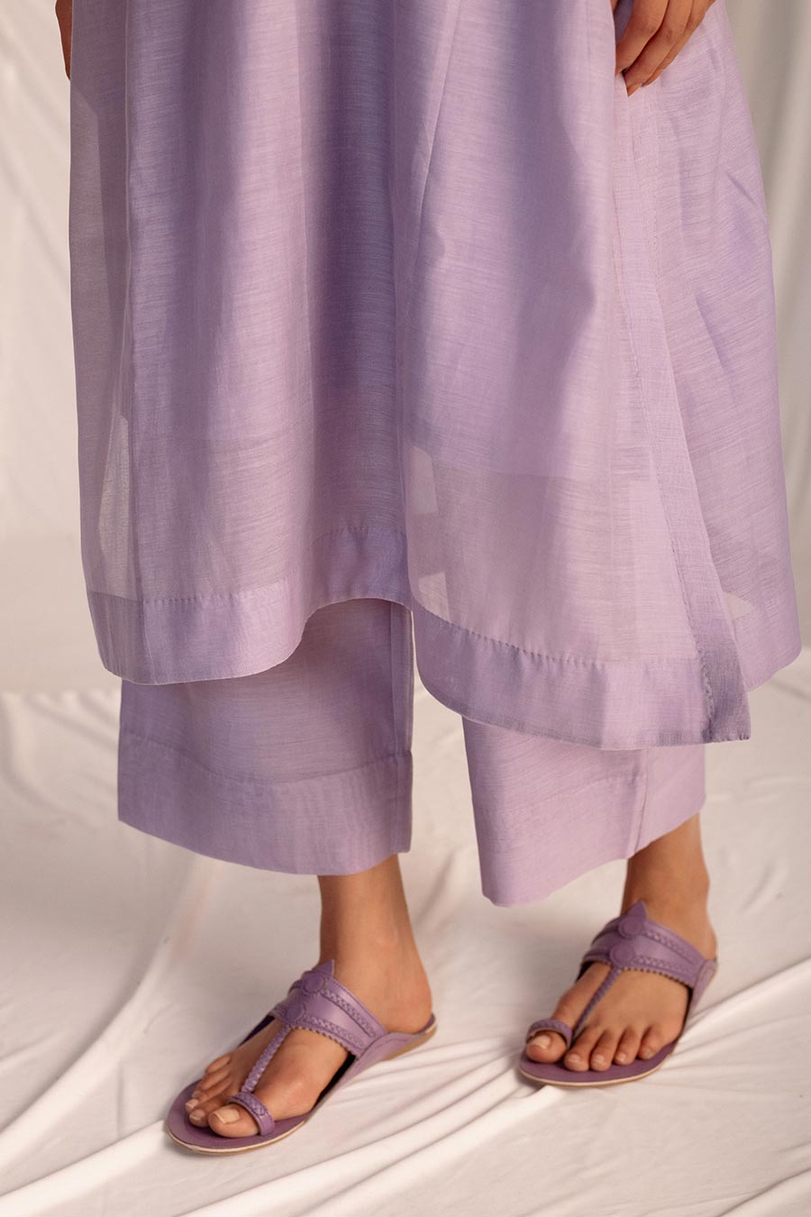 Violet Embroidered Kurta & Pant Set