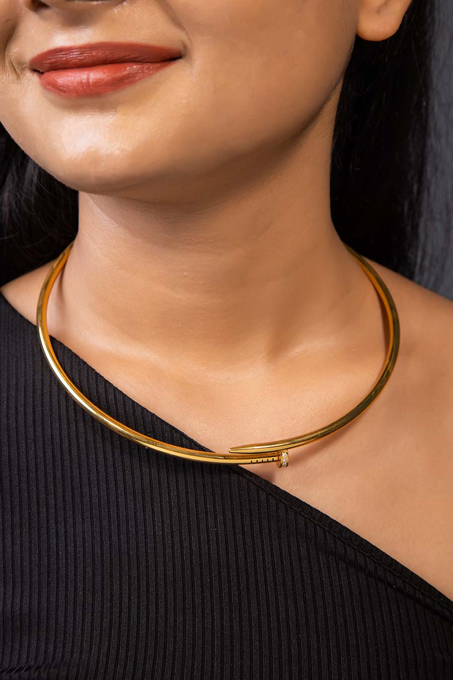 Gold Finish Radiant Halo Choker