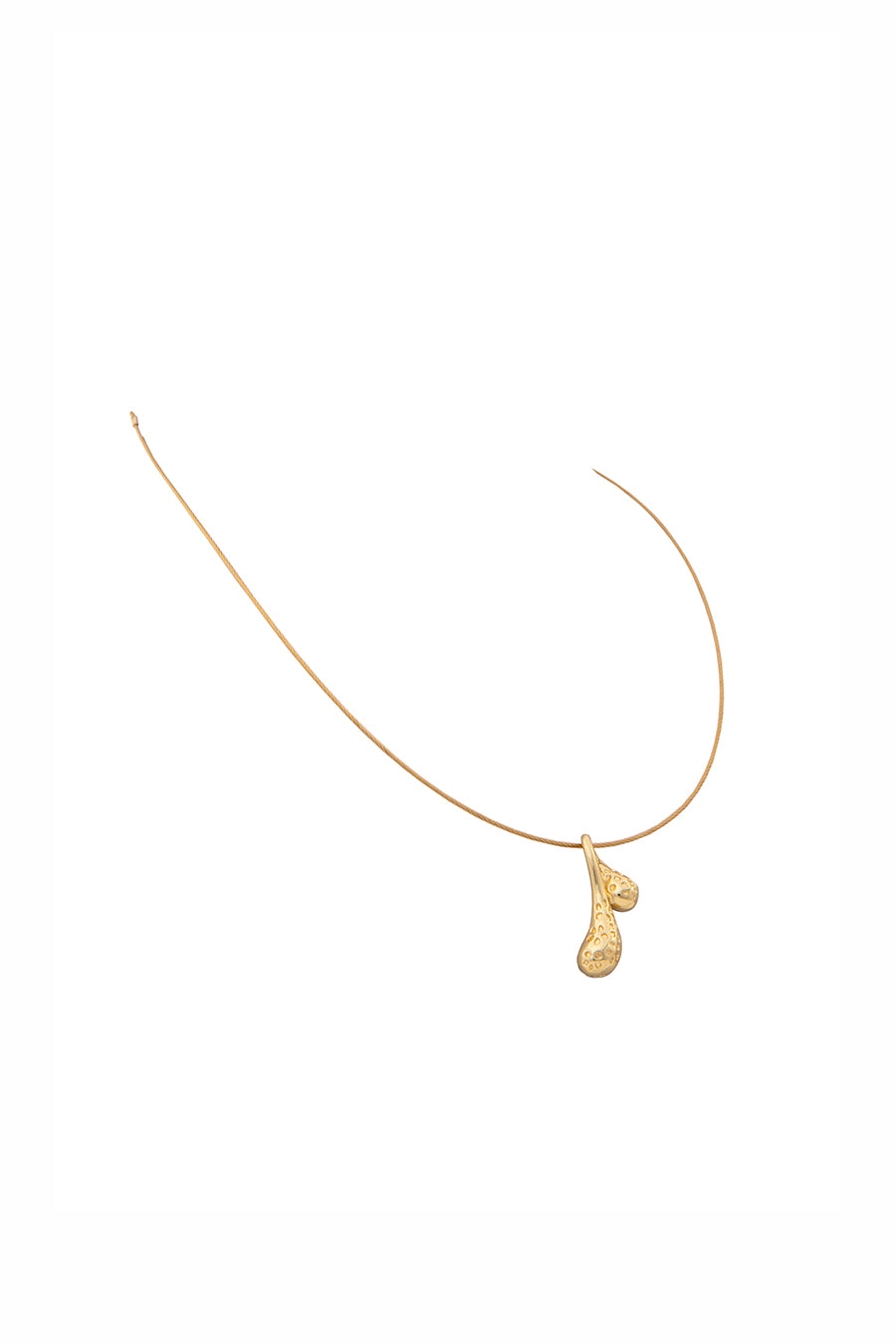 Gold Finish Raindrop Necklace