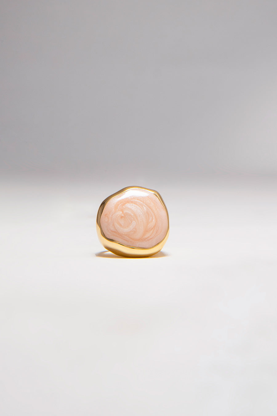 Gold Finish Caramel Stone Ring