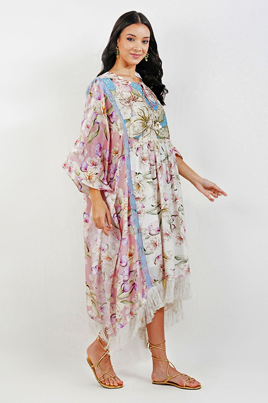 Floral Panelled Shabby Chic Kaftan