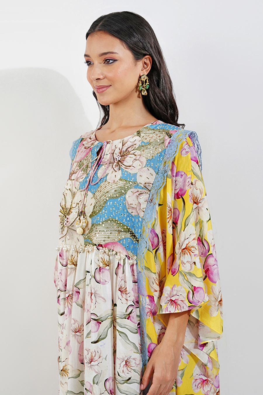 Floral Panelled Shabby Chic Kaftan