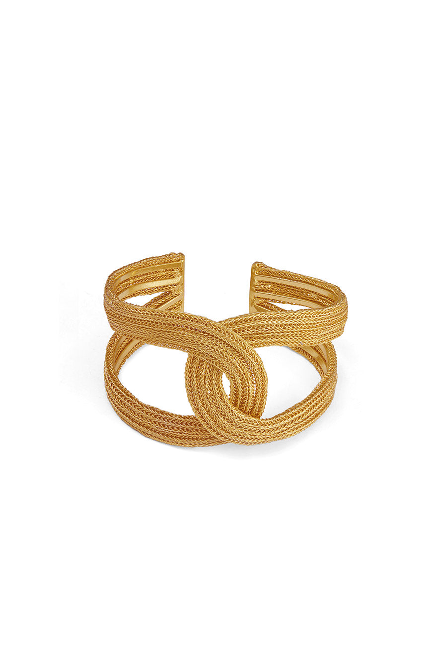 Gold Knotted Rope Mesh Bracelet