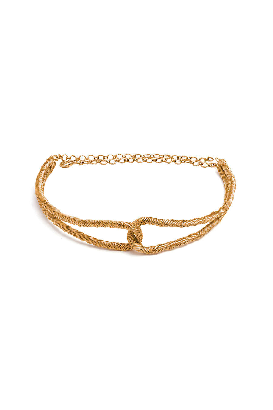 Gold Threaded Interlocked Choker