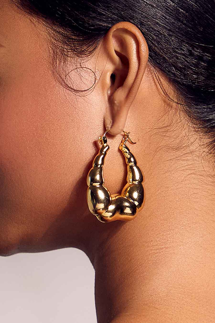 Gold Plated Nura Hoop Earrings