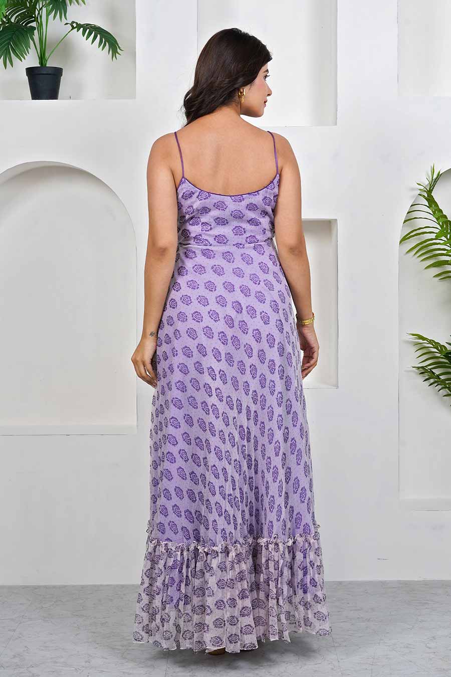 Violet Printed Maxi Dress
