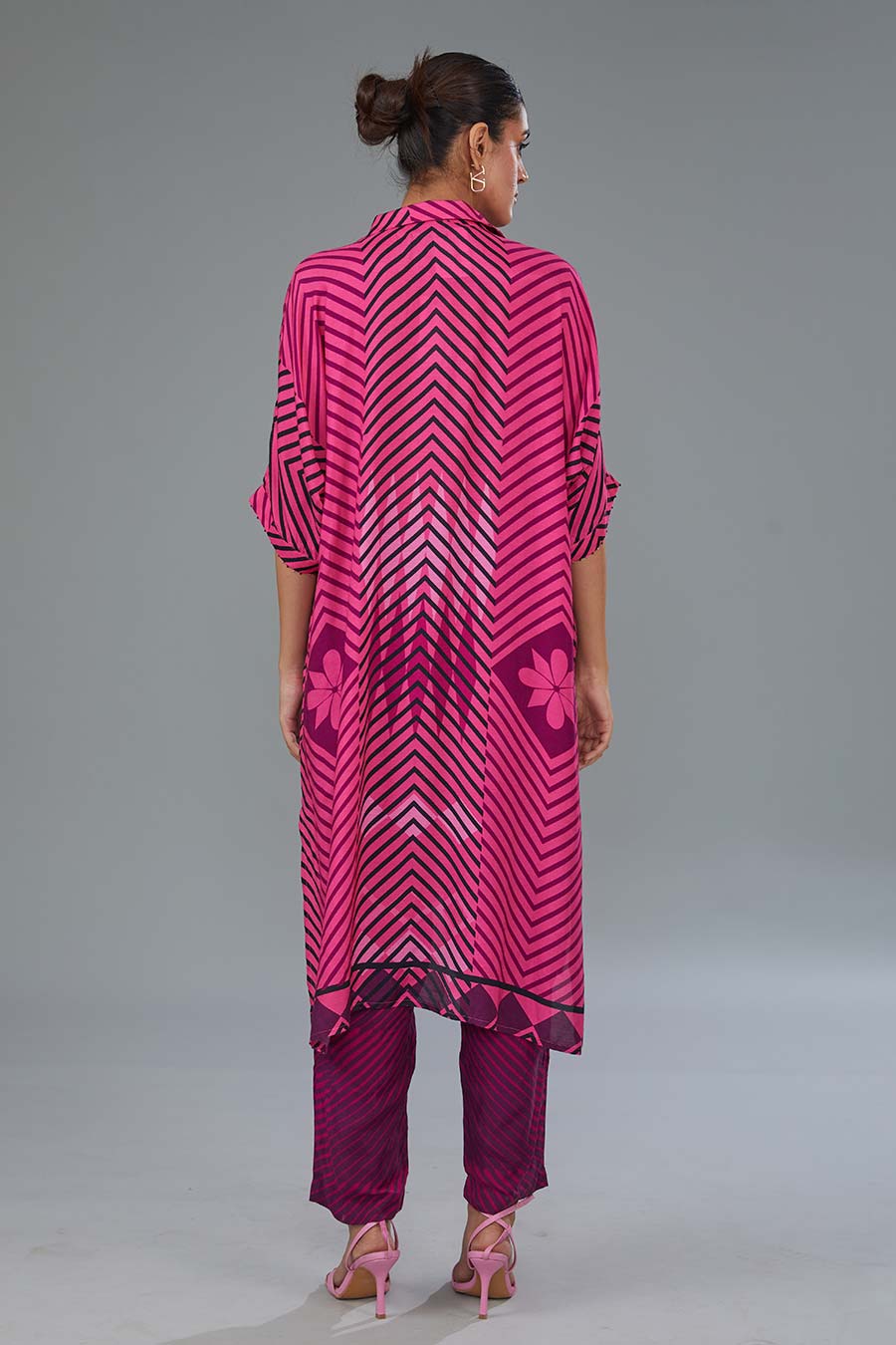 Pink Printed Tunic & Pant Set