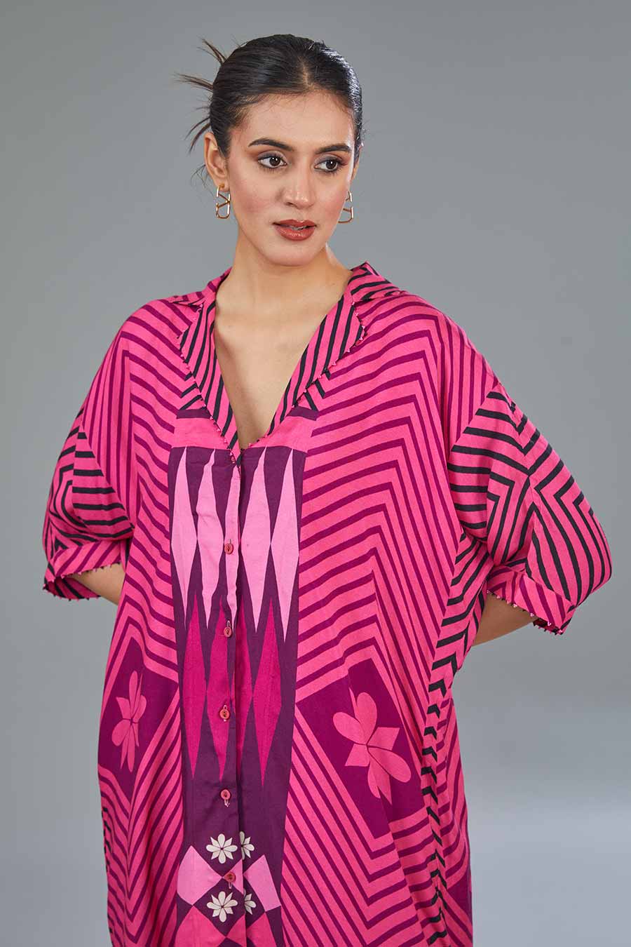 Pink Printed Tunic & Pant Set