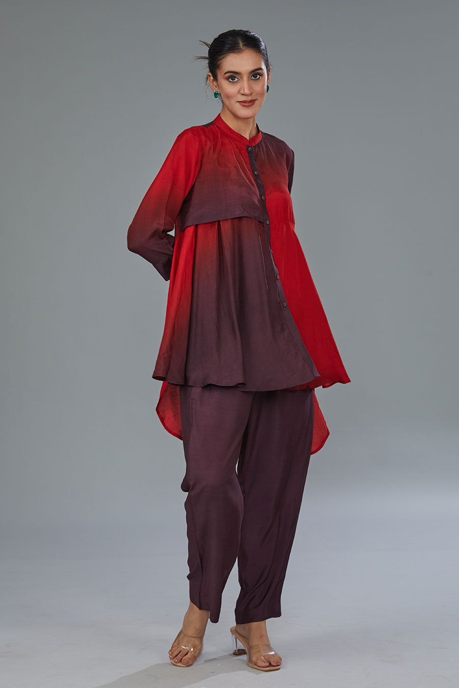 Red Ombre Tunic & Pant Set