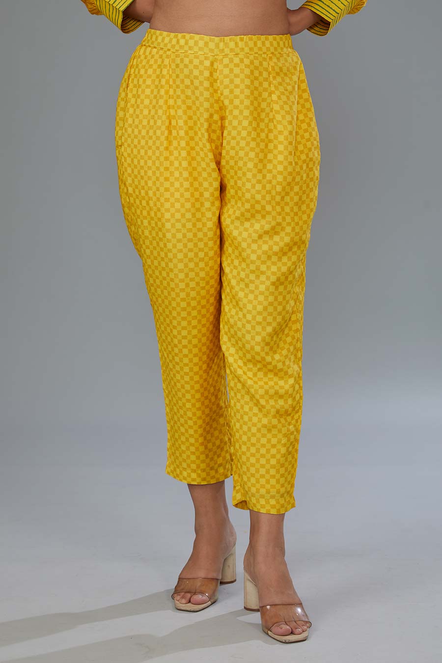 Yellow Printed Tunic & Pant Set