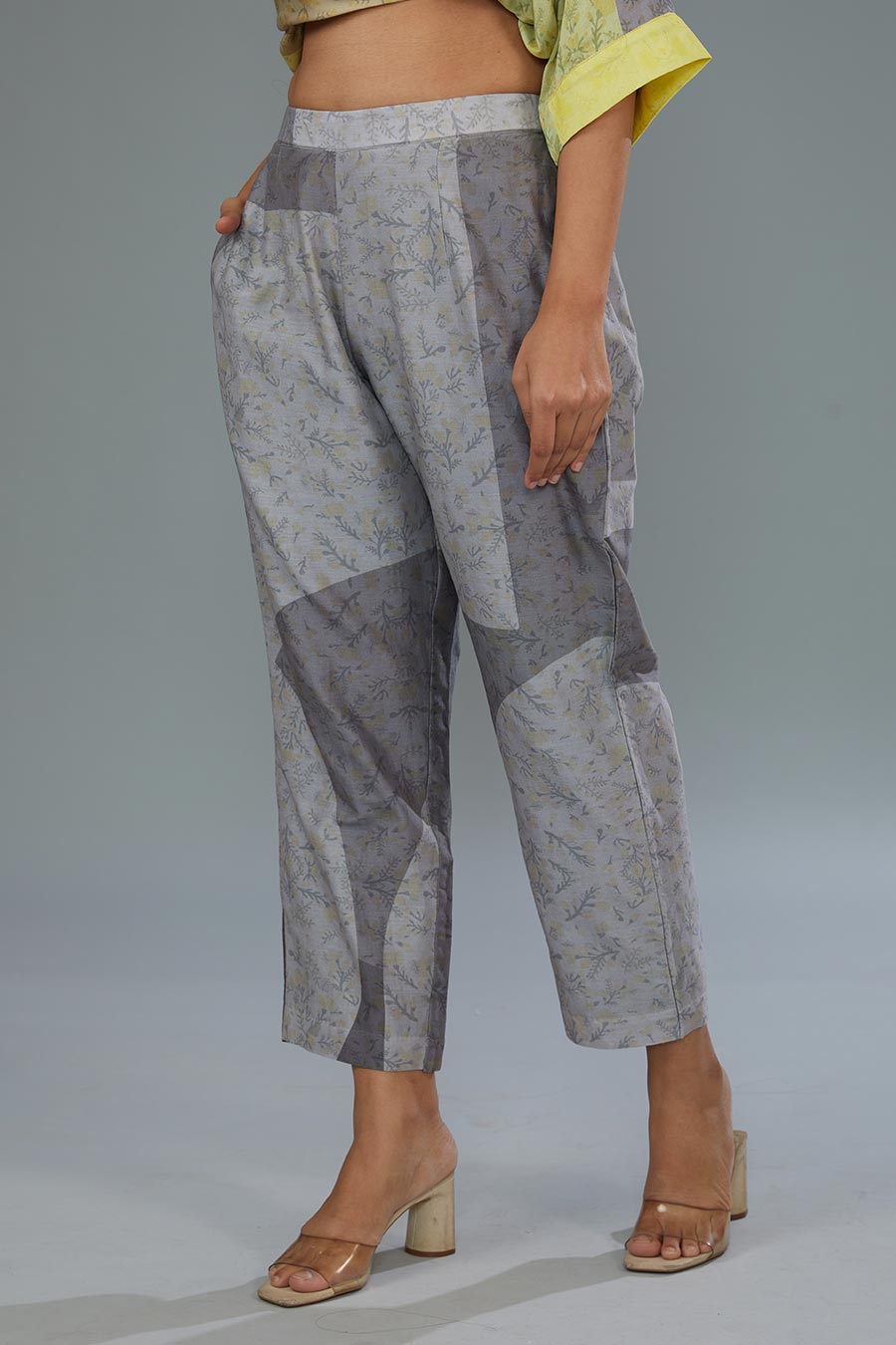 Grey Printed Tunic & Pant Set