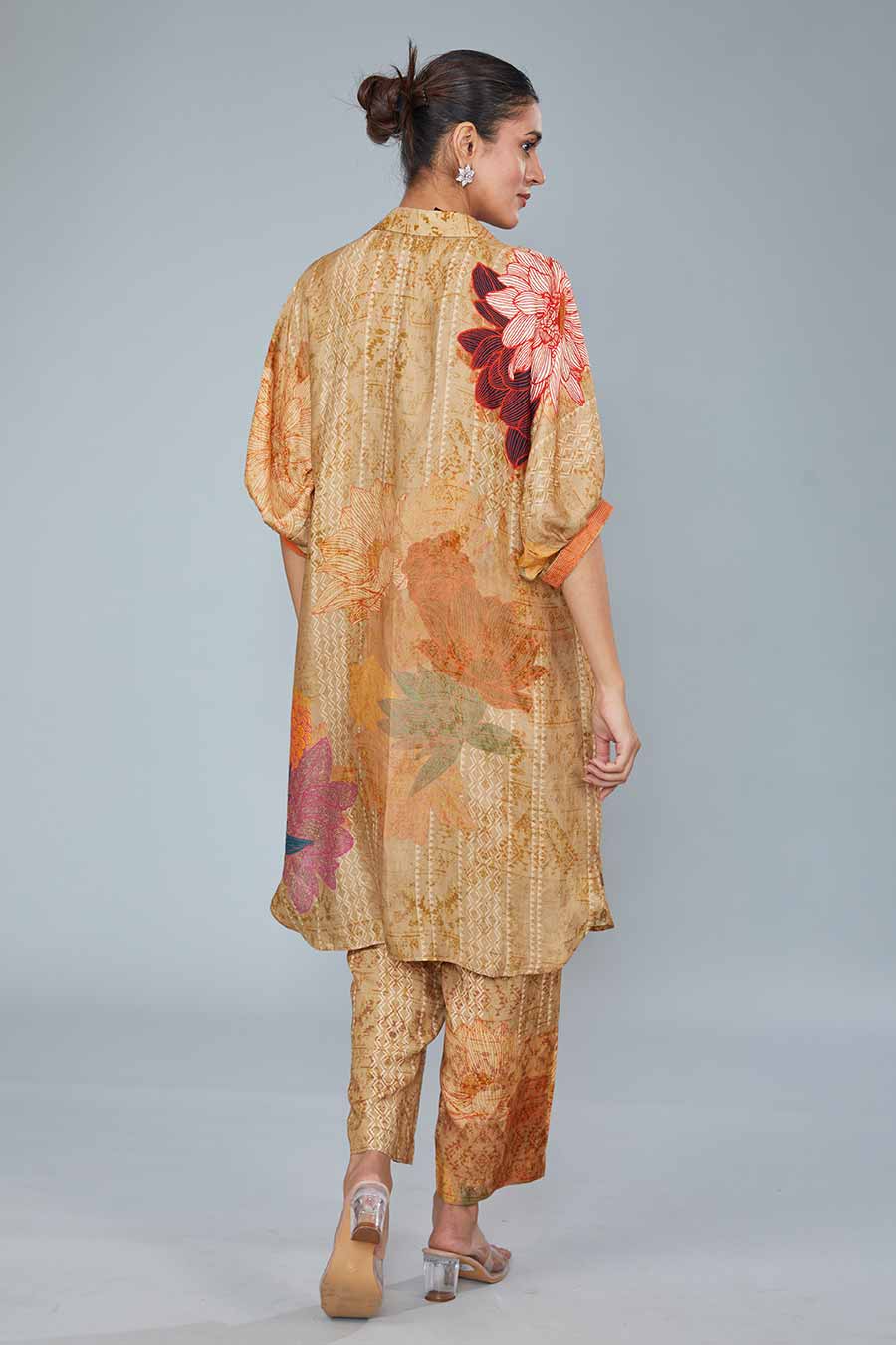 Brown Printed Kurta & Pant Set