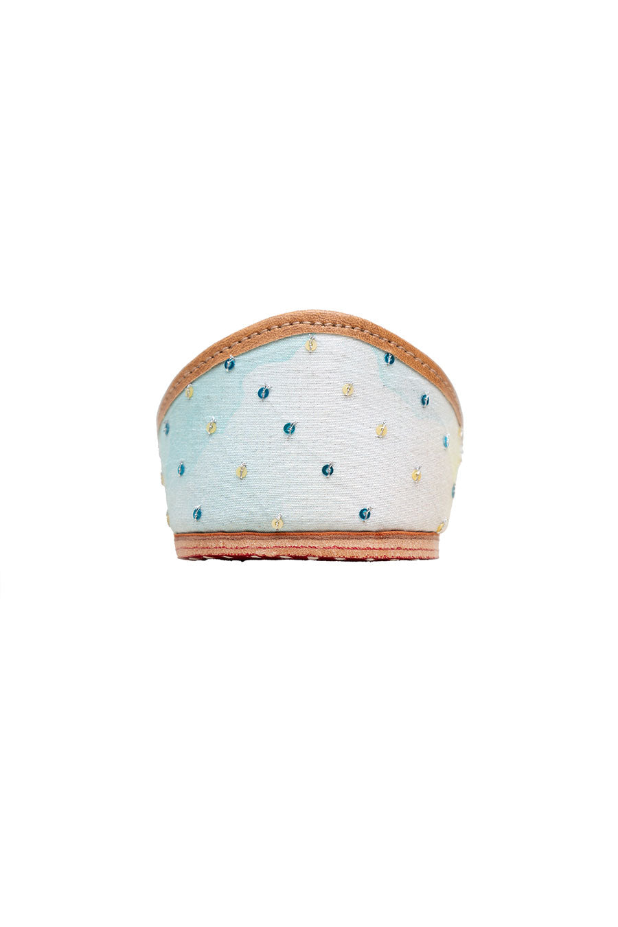 Pastel Blue Peppy Melody Embroidered Jutti